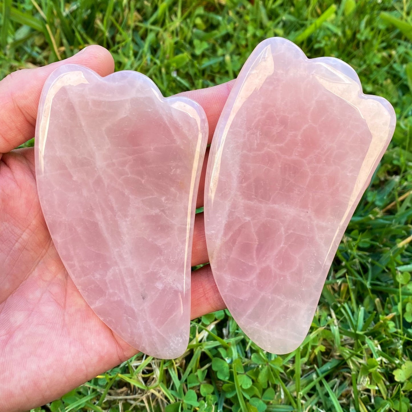 ROSE QUARTZ GUA SHA SCULPTOR