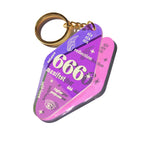 MIDNITE MINDS / 666 MANIFESTATION ANGEL NUMBER IRIDESCENT KEYCHAIN