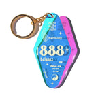 MIDNITE MINDS / 888 BALANCE ANGEL NUMBER IRIDESCENT KEYCHAIN