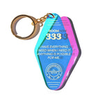 MIDNITE MINDS / 333 ANGEL NUMBER IRIDESCENT KEYCHAIN