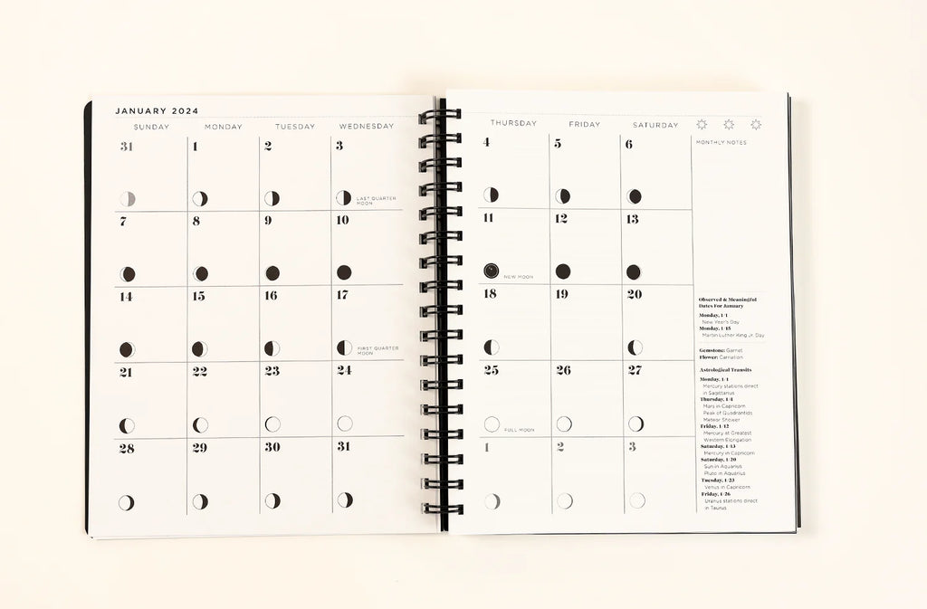 2024 Many Moons Lunar Planner