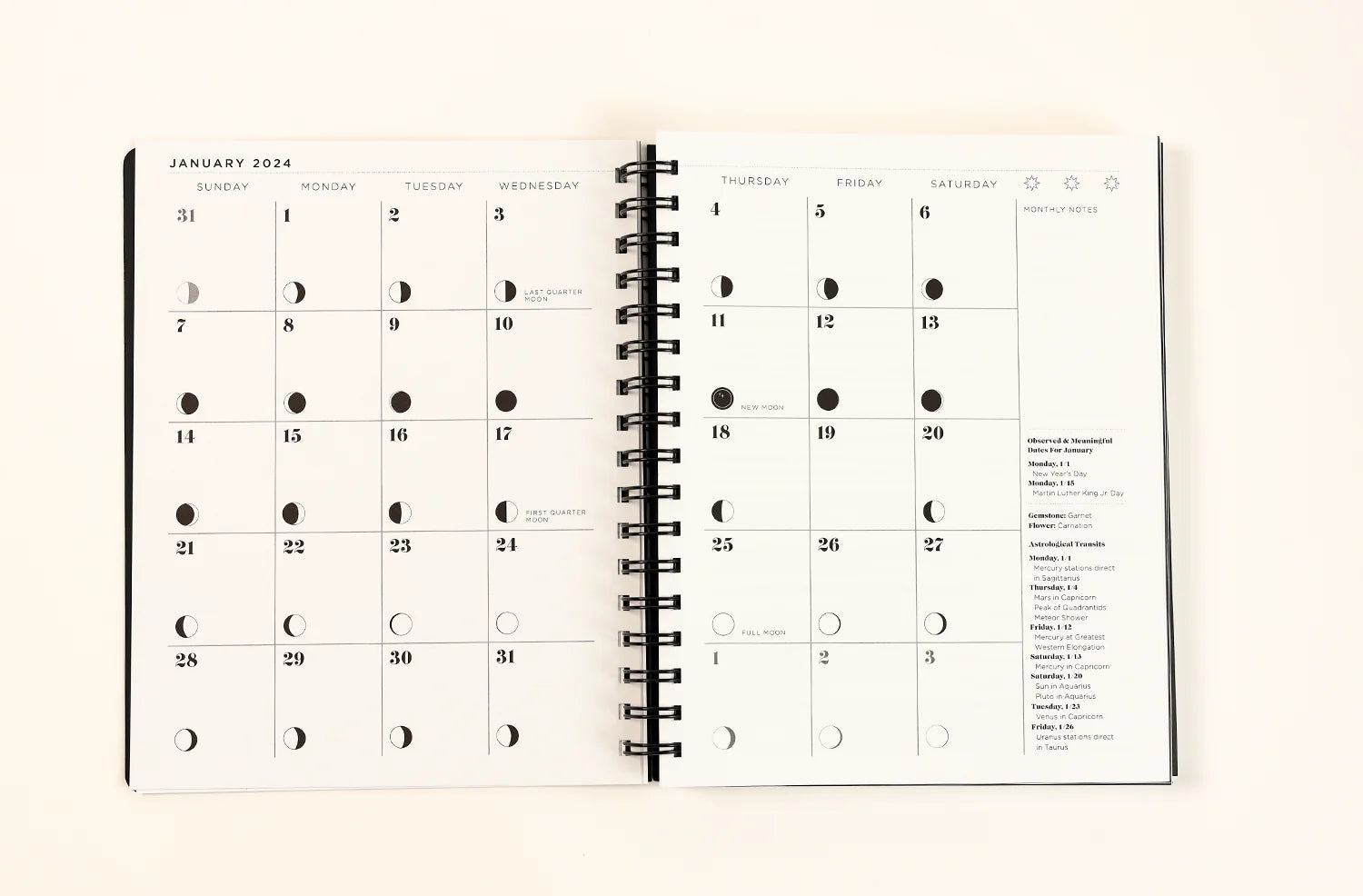 2024 Many Moons Lunar Planner