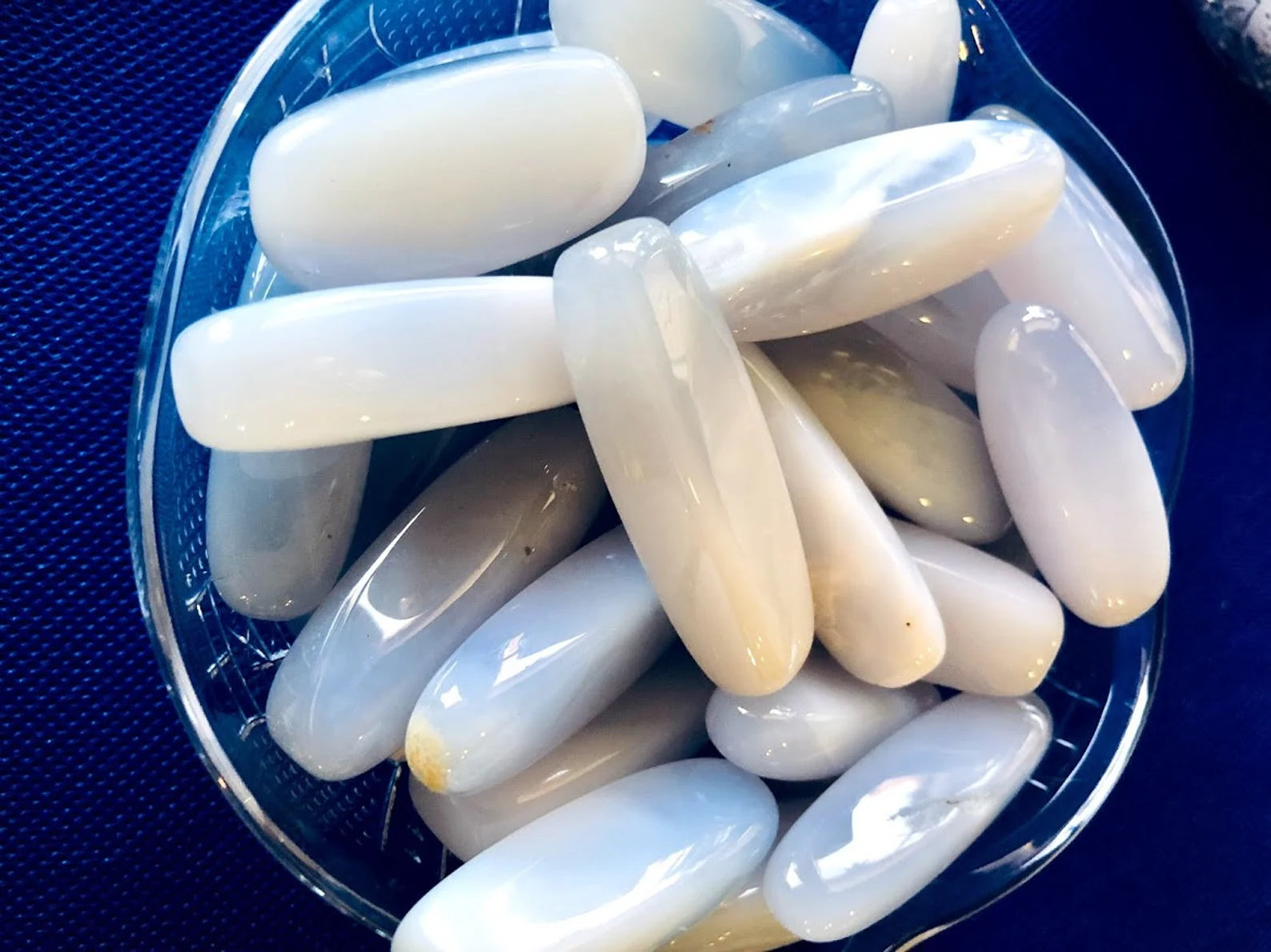 Blue Chalcedony Long Ovals