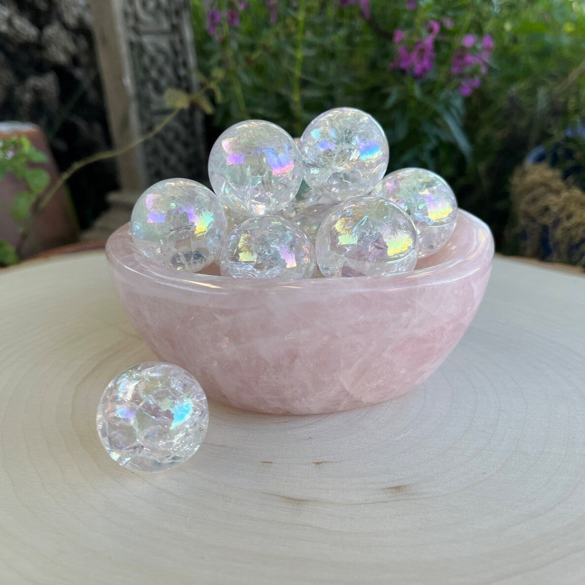 Angel Aura Clear Quartz / Mini Spheres