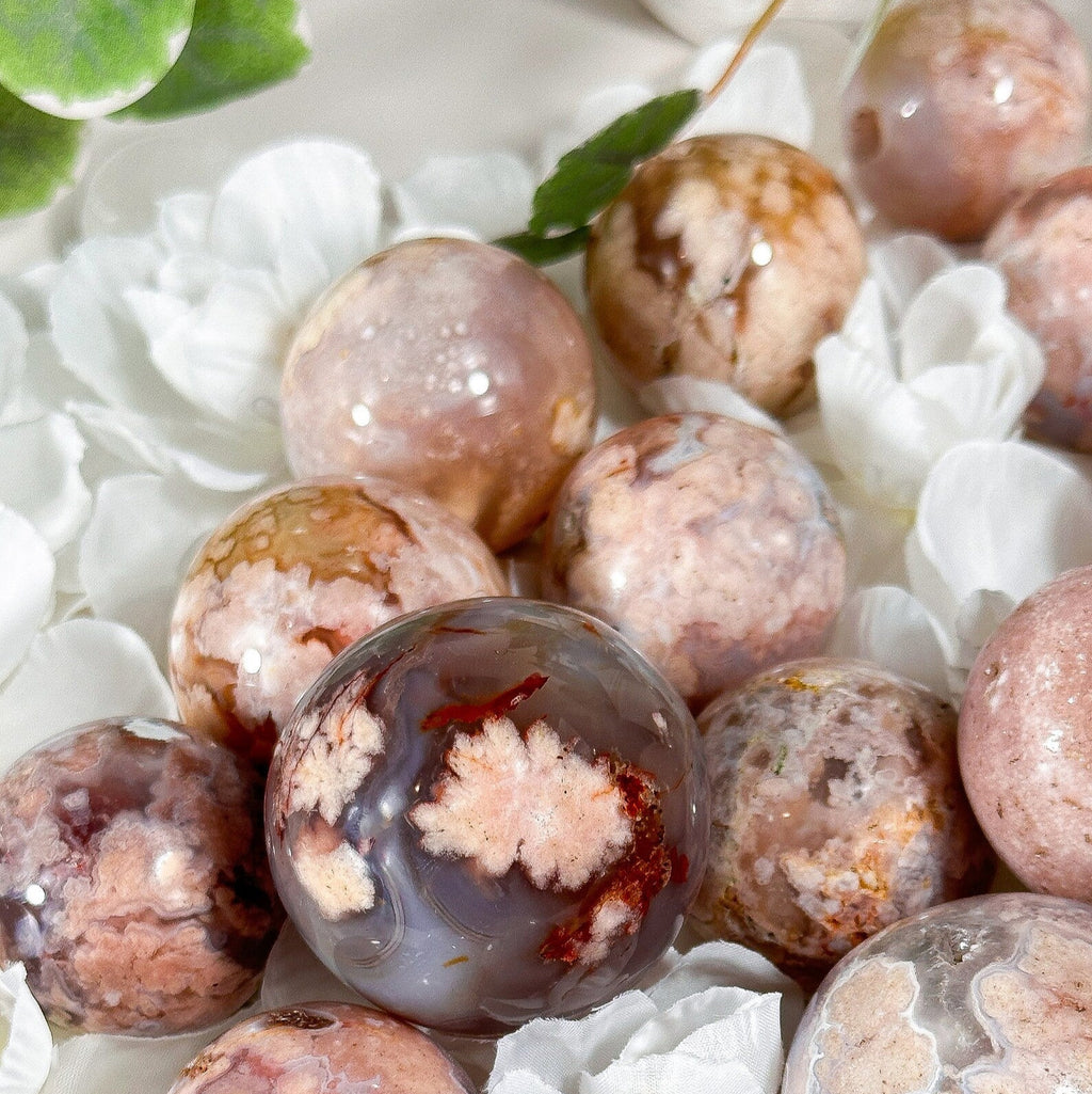 FLOWER AGATE SPHERES