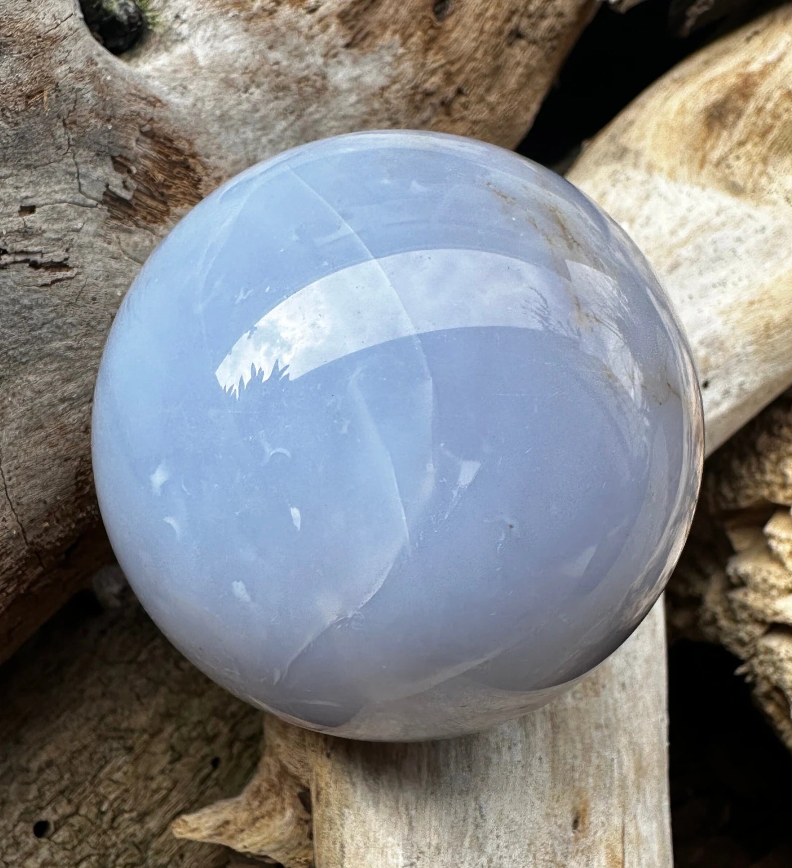 Blue Chalcedony Spheres (Medium)