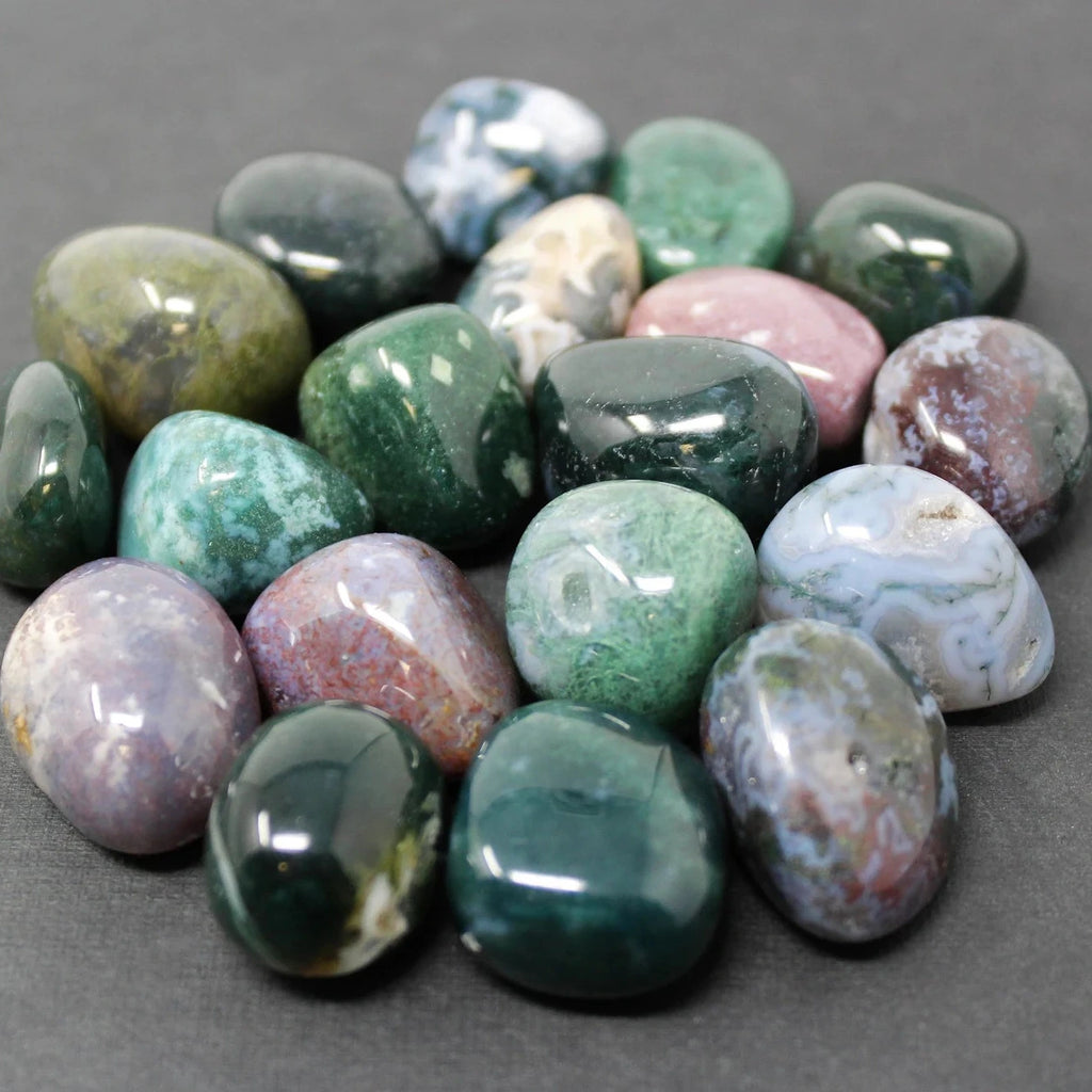 Moss Agate Tumbled