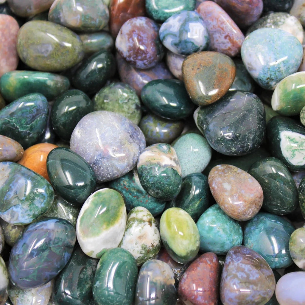 Moss Agate Tumbled