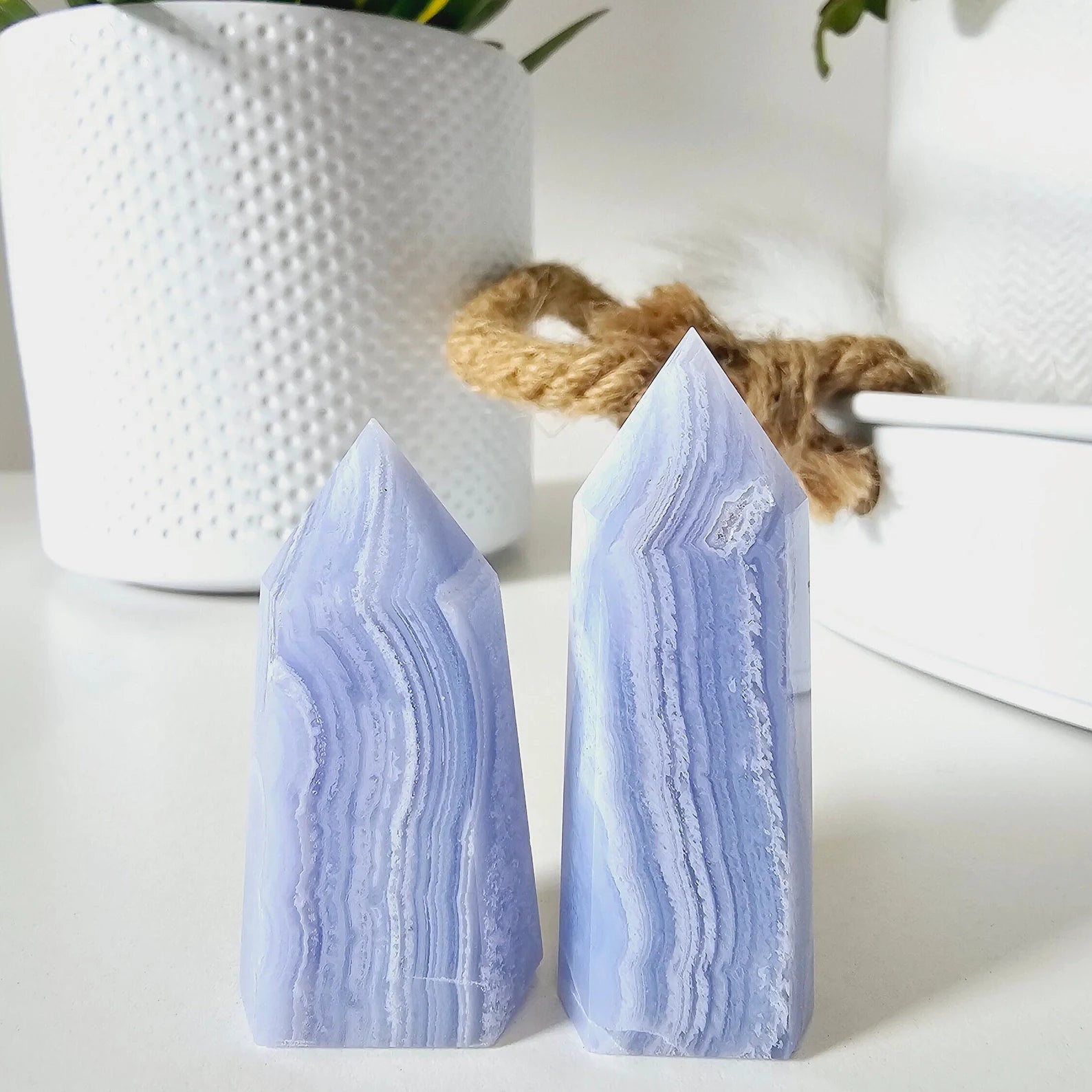 BLUE LACE AGATE TOWER