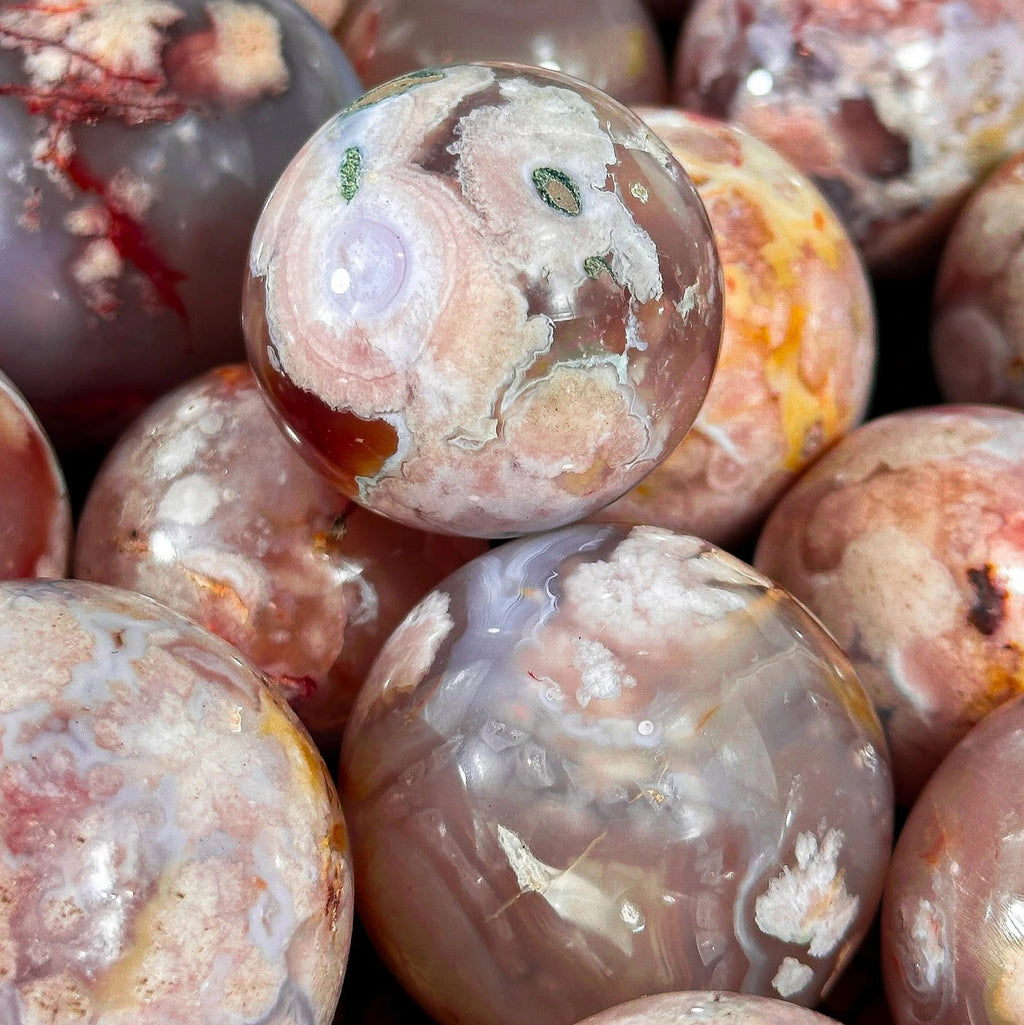 FLOWER AGATE SPHERES