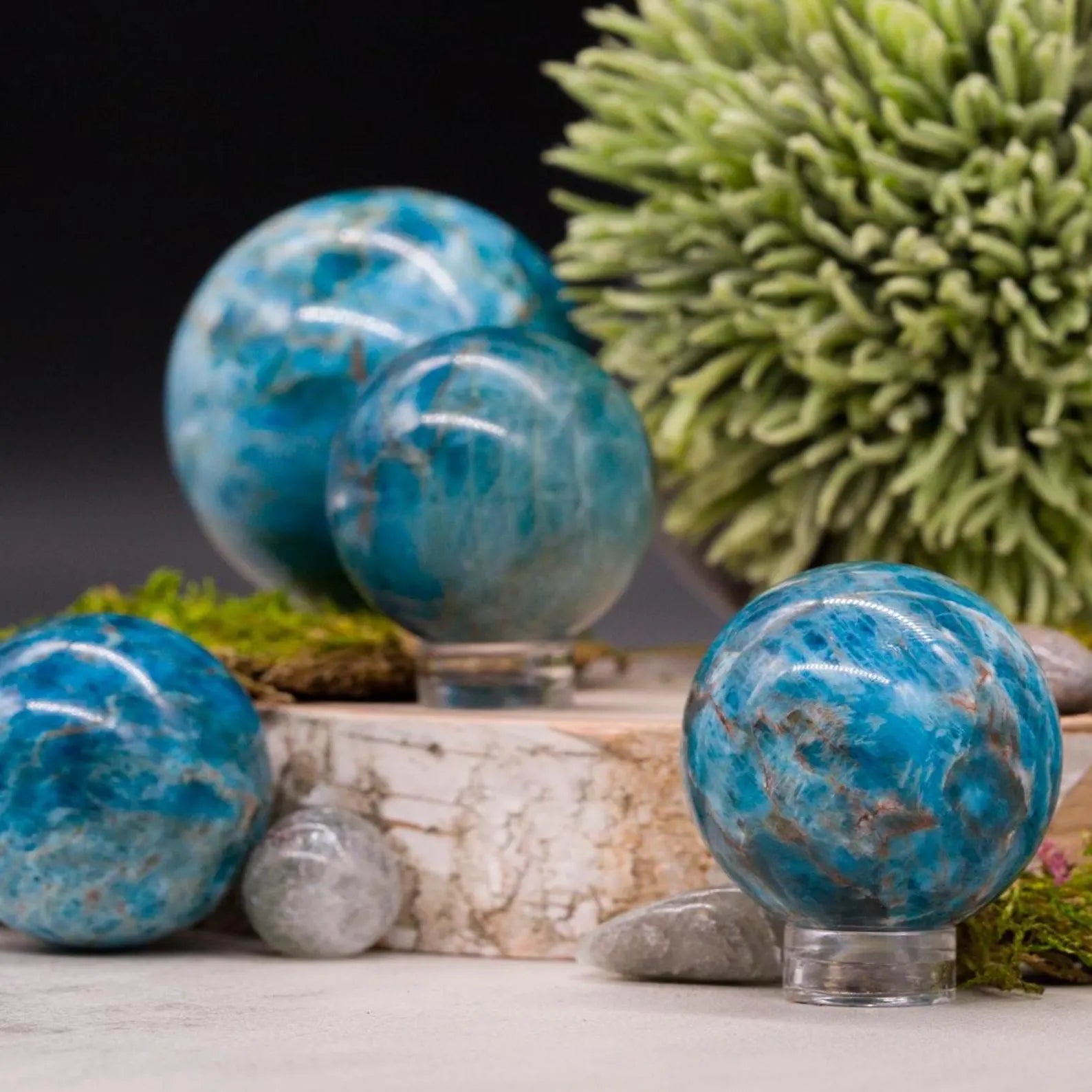Blue Apatite Sphere
