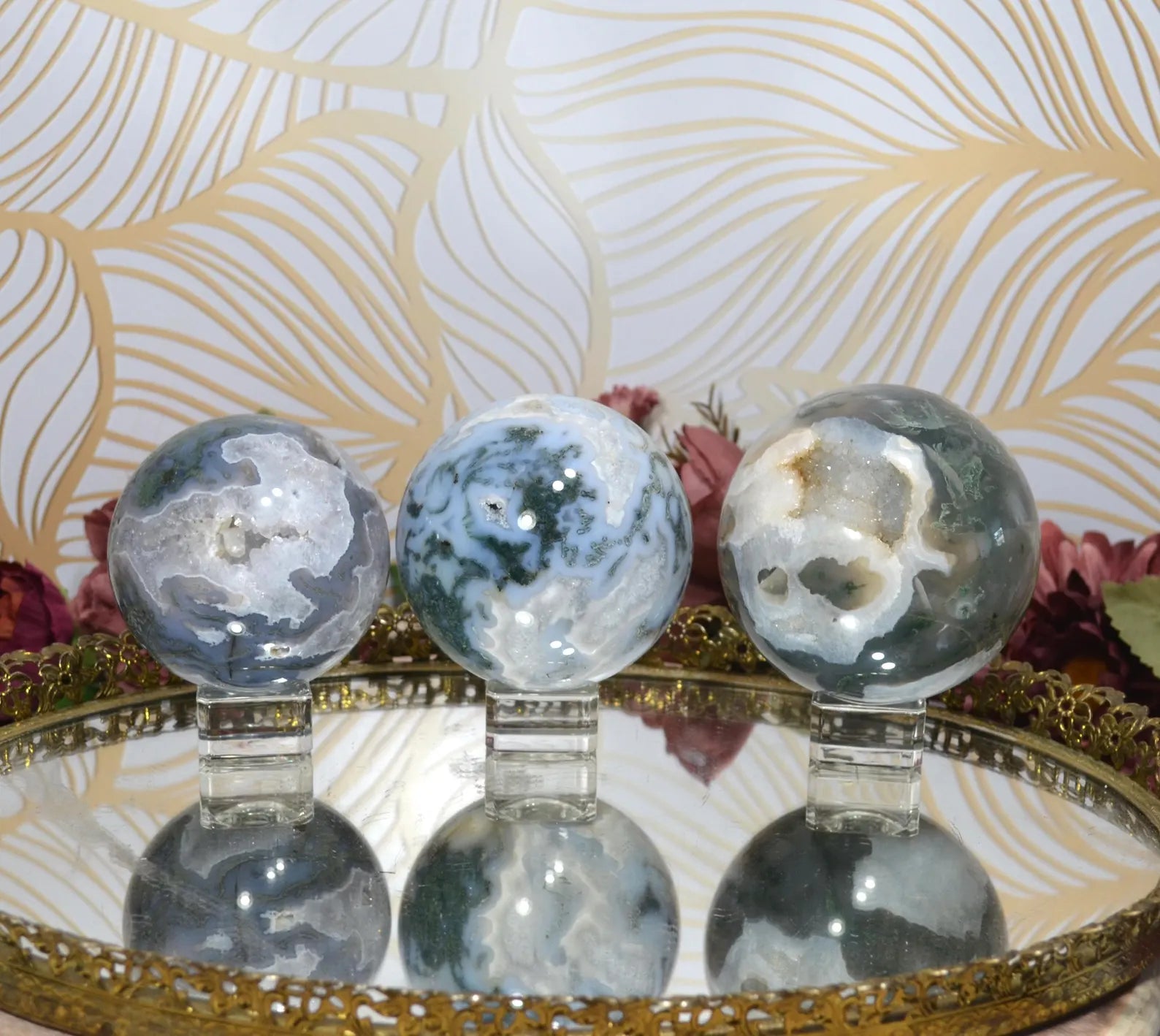 Blue Moss Agate Sphere