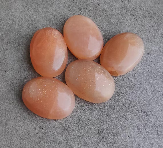 Peach Moonstone Oval