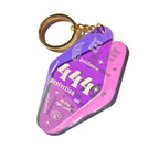 MIDNITE MINDS / 444 PROTECTION ANGEL NUMBER IRIDESCENT KEYCHAIN