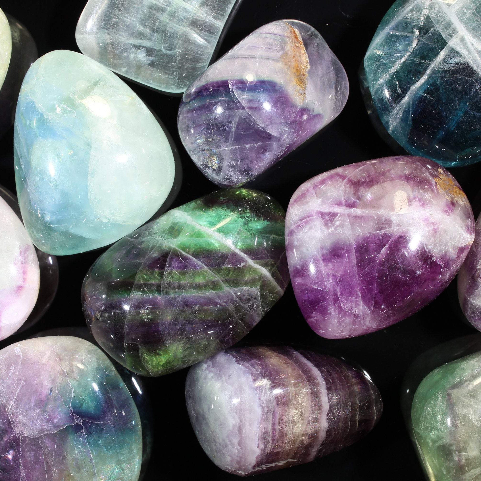 Rainbow Fluorite  Tumbled