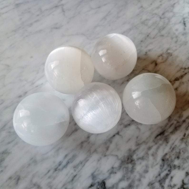 Selenite Crystal Ball 1.5"