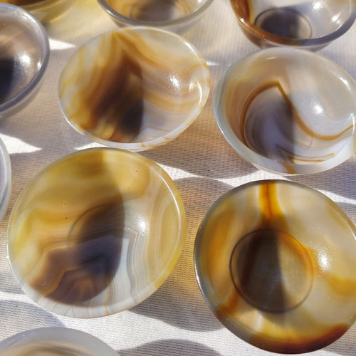 SMALL AGATE CRYSTAL BOWL