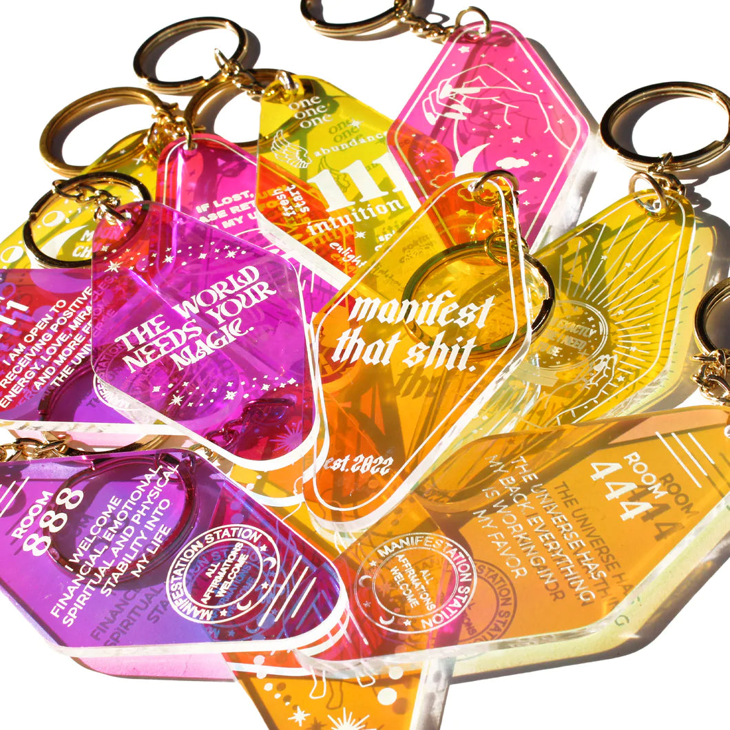 angel number keychains, aesthetic keychians