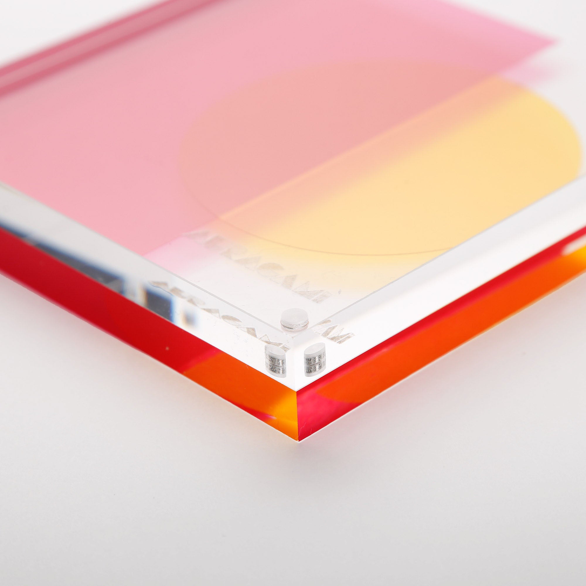 Aura Portrait Frame / Pink + Yellow